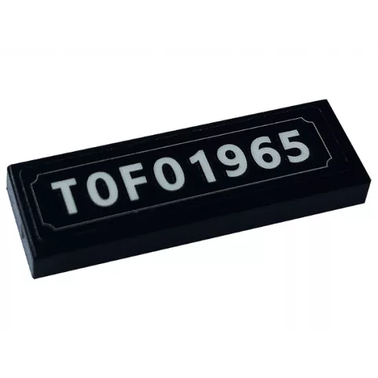 Tile 1 x 3 with 'TOFO1965' License Plate Pattern (Sticker) - Set 10271