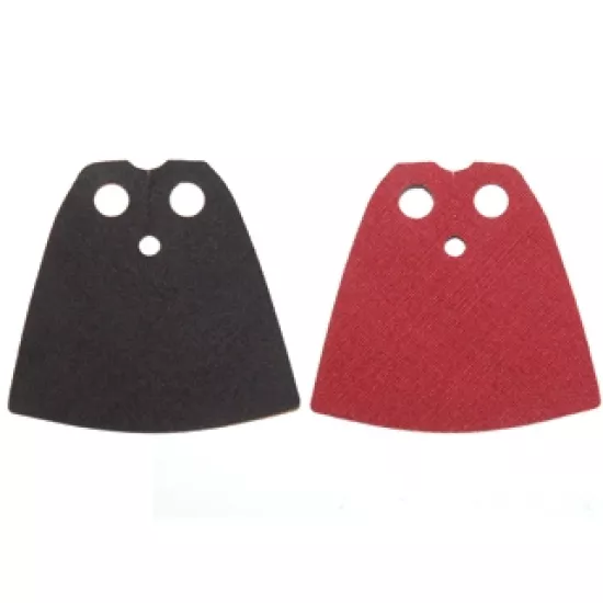 Minifigure, Body Wear Cape Cloth, Standard with Dark Red and Black Sides