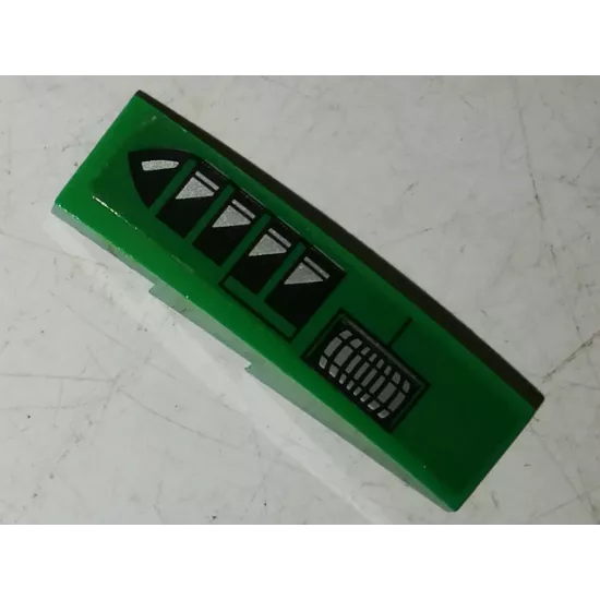 Slope, Curved 4 x 1 with Vent Holes Pattern Model Left Side (Sticker) - Set 70641