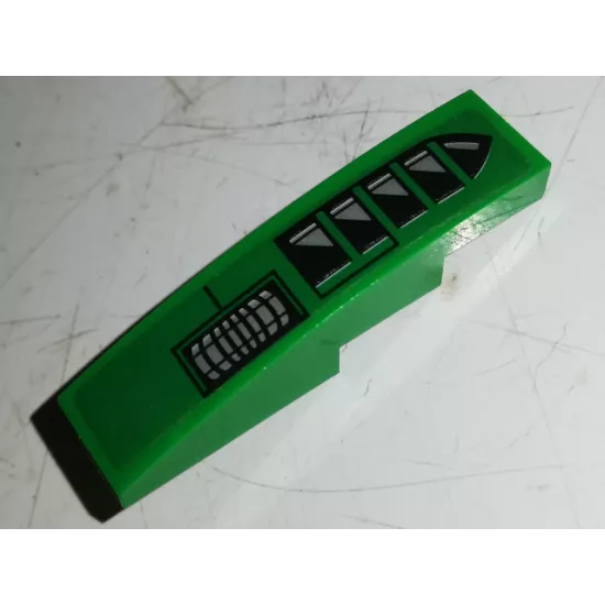 Slope, Curved 4 x 1 with Vent Holes Pattern Model Right Side (Sticker) - Set 70641