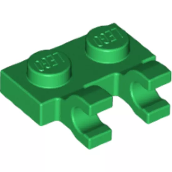 Plate, Modified 1 x 2 with 2 Open O Clips (Horizontal Grip)