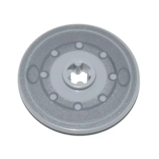 Technic, Disk 3 x 3 with Disc Brake Silver Rotor Pattern