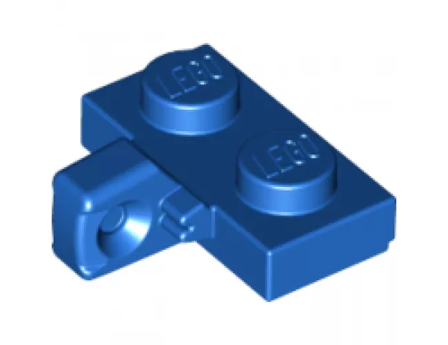 Hinge Plate 1 x 2 Locking with 1 Finger on Side with Bottom Groove